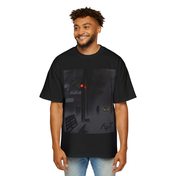 Oversized Tee - Winter Night Design