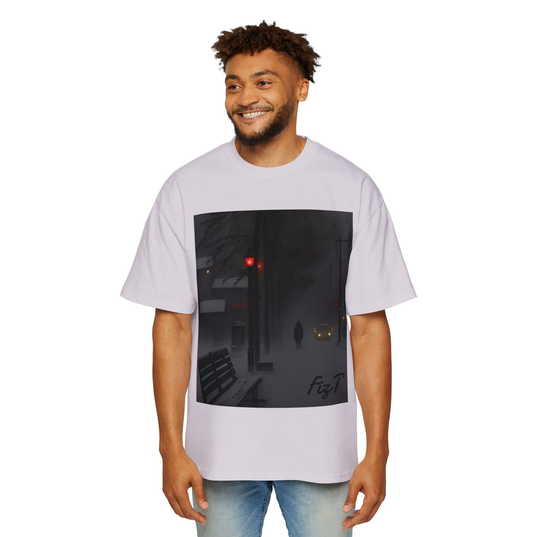 Oversized Tee - Winter Night Design