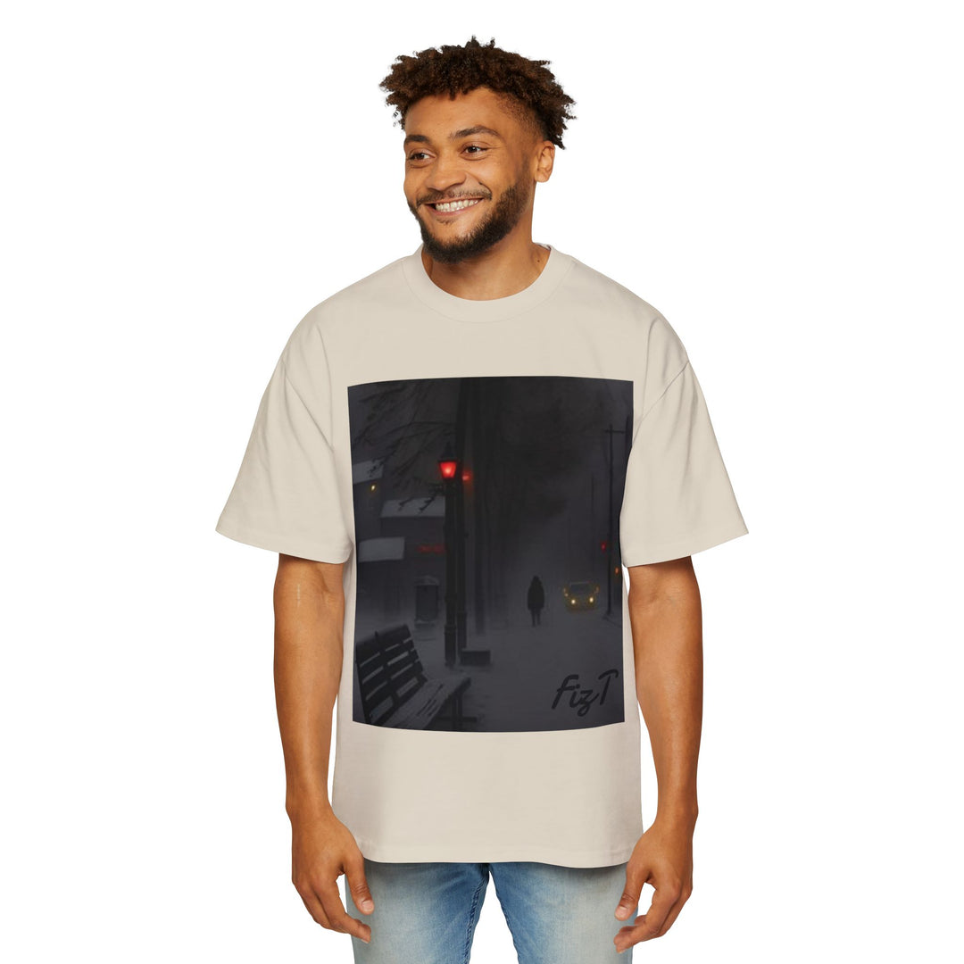 Oversized Tee - Winter Night Design