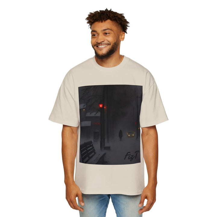 Oversized Tee - Winter Night Design