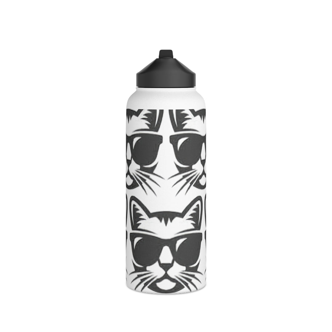Cool Cat Stainless Steel Water Bottle Standard Lid